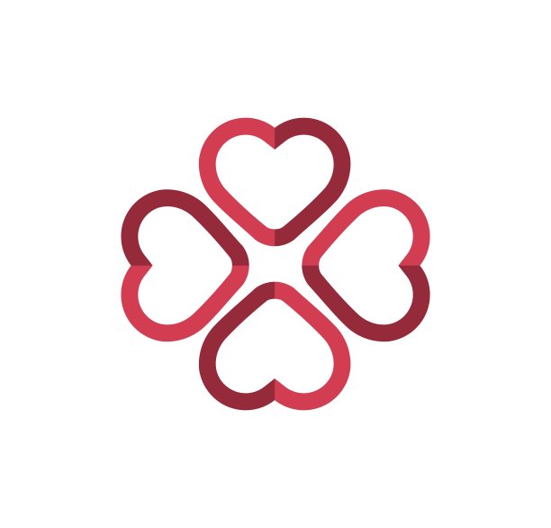 爱的心图标。矢量插图上的白色背景。图片下载