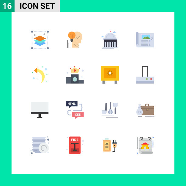 16种适用于网络和移动的通用平面颜色图片下载