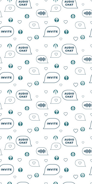 手机应用语音信息和聊天邀请，垂直无缝模式图片下载