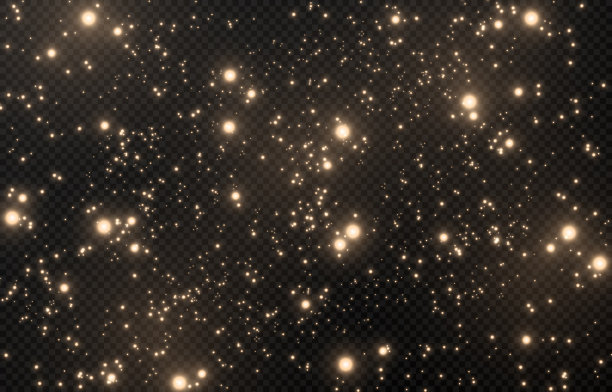 向量魔法光芒。闪闪发光，闪闪发光闪闪发光的灰尘png。闪闪发光的神奇灰尘。圣诞灯。图片下载