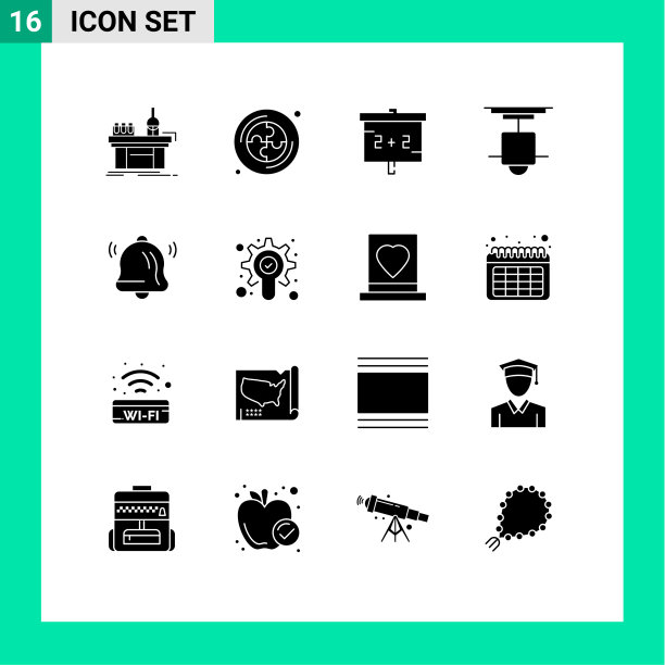 在网格上设置16个实心符号用于通信图片下载