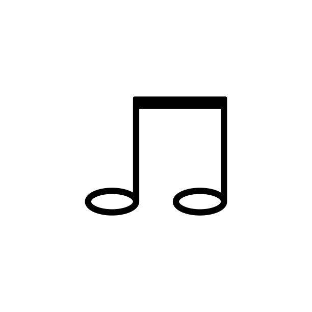 音乐笔记平面图标设计矢量模板插图图片下载