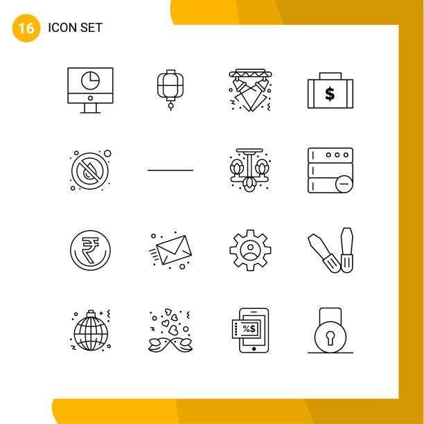 16大纲概念的网站，移动和应用程序图片下载