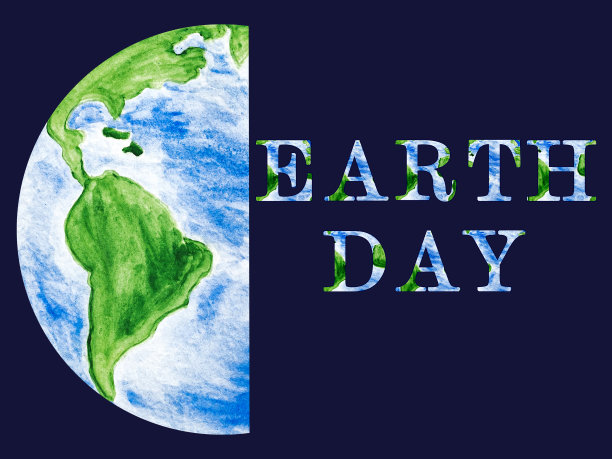 地球日。美丽的贺卡。孤立的背景图片下载