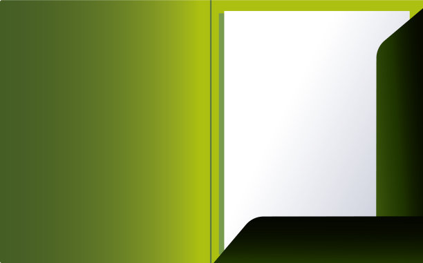 绿色文件夹和表格与公司设计图片下载