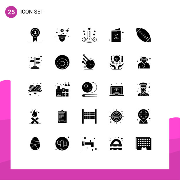 用户界面包25个基本立体字形图片下载