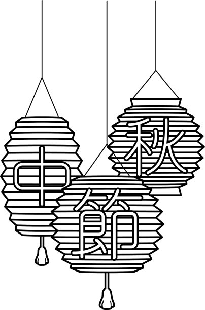 中式彩灯装饰挂线风格图片下载