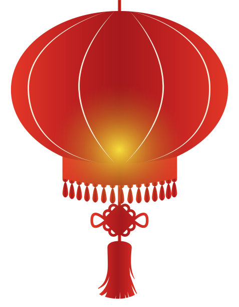 点燃的中国灯笼装饰着结和流苏图片下载