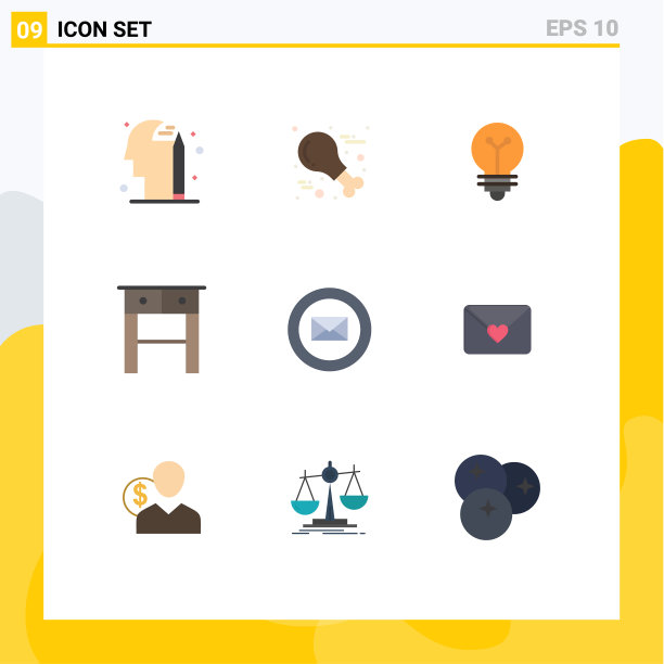 9种适用于网络和移动的通用平面颜色图片下载