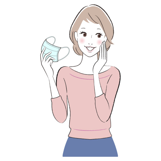 戴着面具微笑的女人图片下载