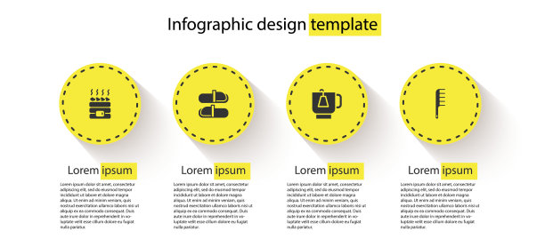 集热桑拿石、桑拿拖鞋、茶包杯、发刷。业务信息模板。向量图片下载