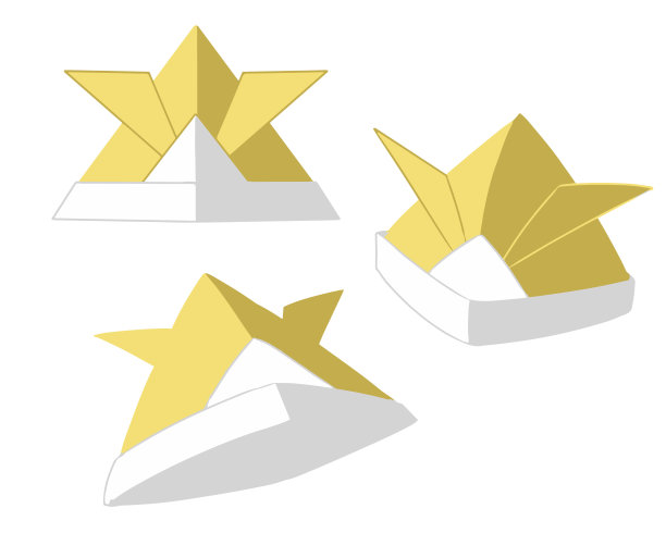 Kabuto折纸，黄色无线图片下载