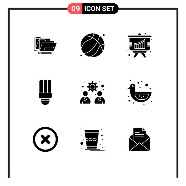 包装9现代固体符号符号和符号图片下载