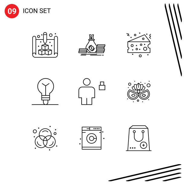 第九组勾勒出身体的符号和符号图片下载