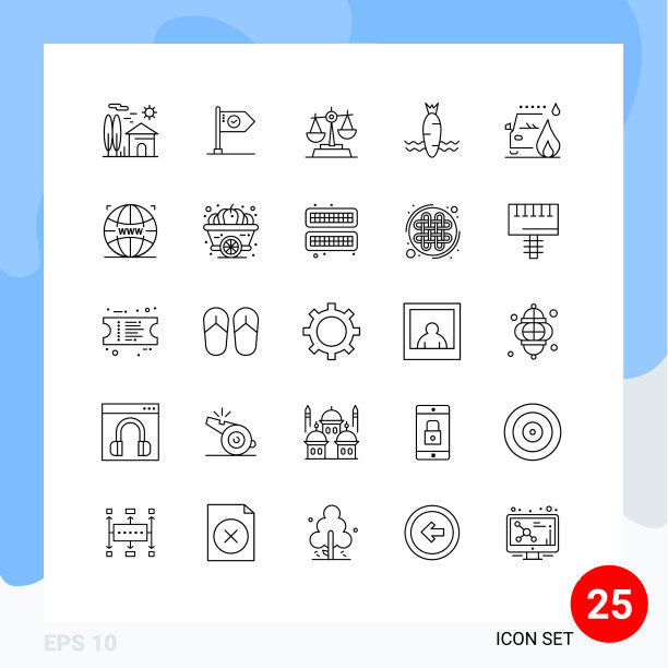 25个万能线符号象征着食物的平衡图片下载