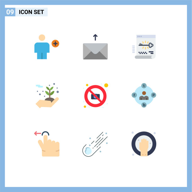 9 .创意图标的现代标志和符号图片下载