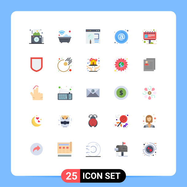 打包25种有创意的单色电子邮件至图片下载