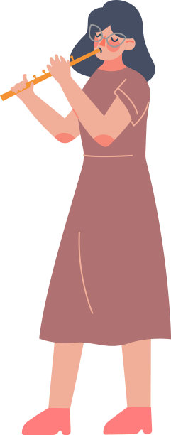 女音乐家演奏长笛古典音乐图片下载