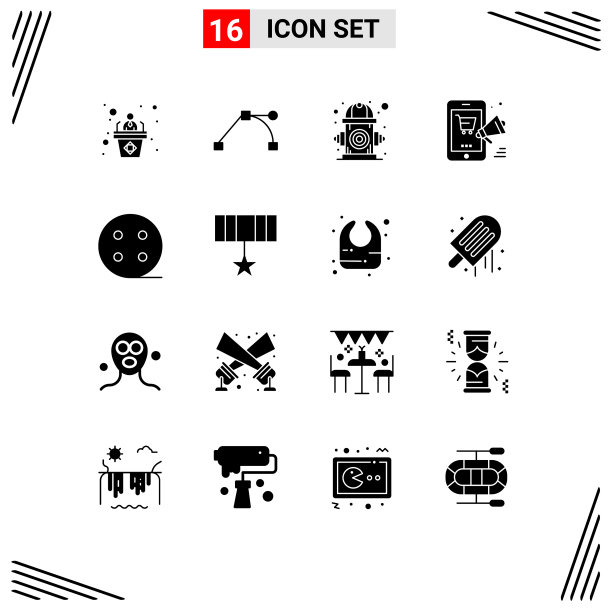 设置16个商业实体雕文包图片下载