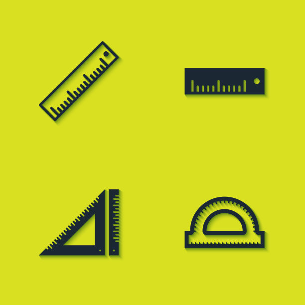 设置量角器的标尺和三角标尺图片下载