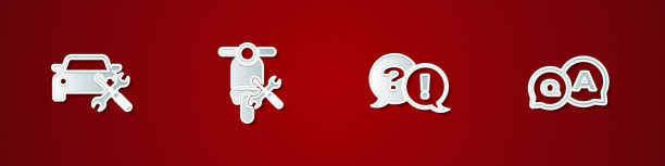 设置汽车服务摩托车的问题和感叹号图片下载