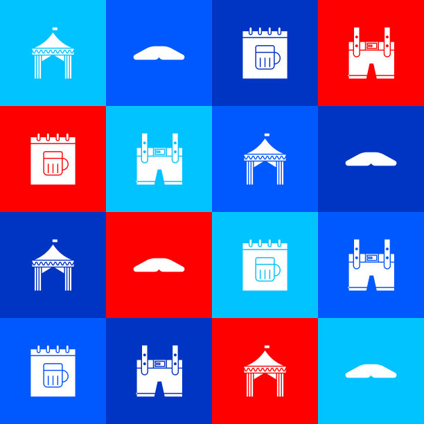 设置露营帐篷自制派圣帕特里克节图片下载