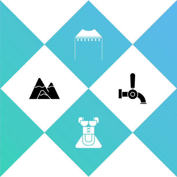 设置山脉服装的妇女紧身连衣裙露营图片下载