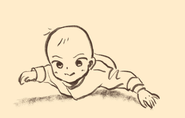 婴儿躺下时的飞机姿势图片下载