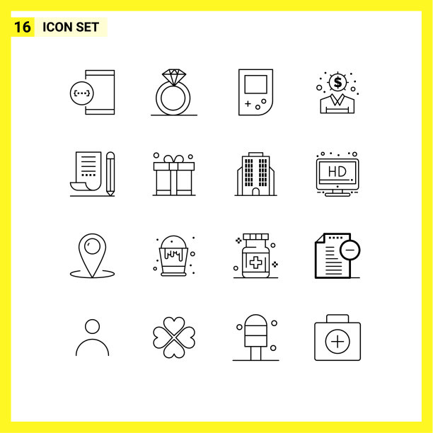 第十六组勾勒出符号和符号图片下载