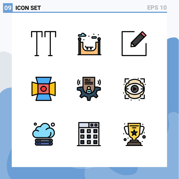 设置9商业填充线平面颜色包图片下载