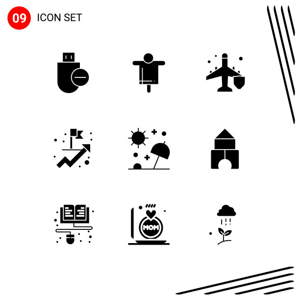 现代集9个立体字形和符号等图片下载