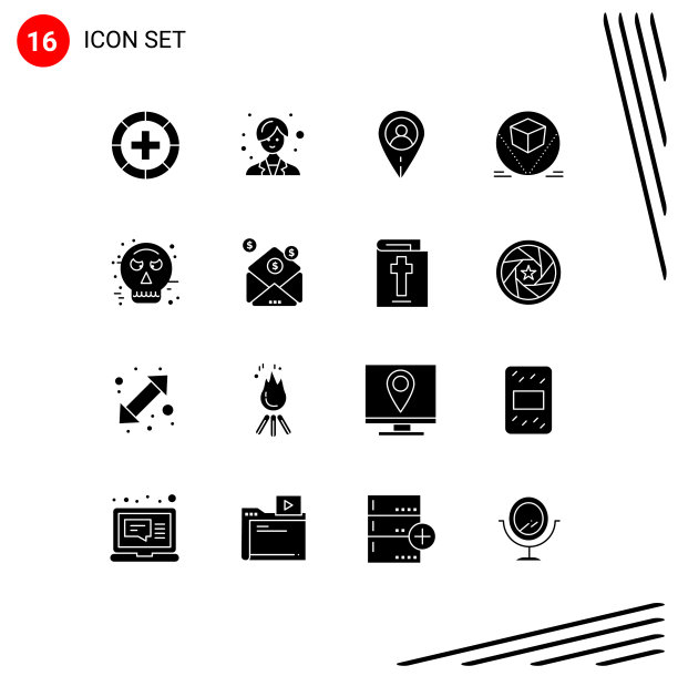 16组现代固体象形文字为男人设置图片下载