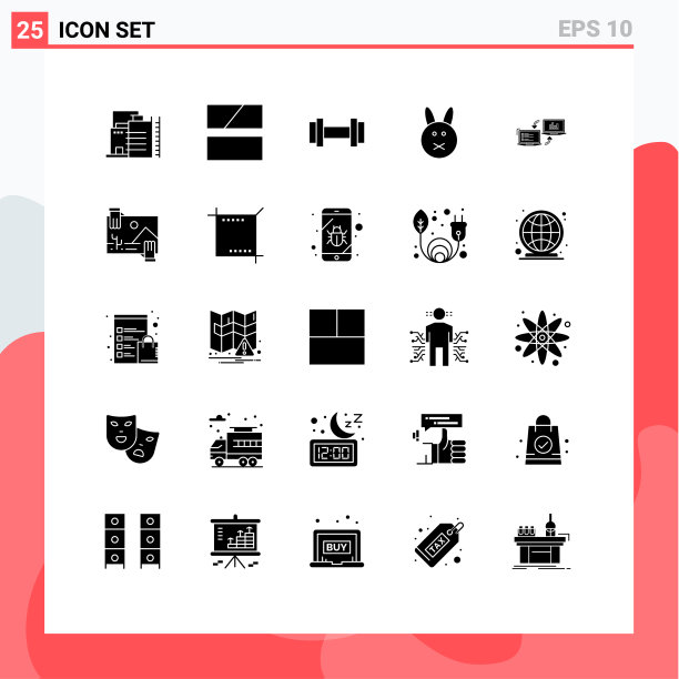 现代设置了25个立体象形文字和符号等图片下载