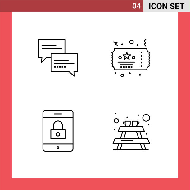 为卷筒纸设置4种通用填充线平面颜色图片下载
