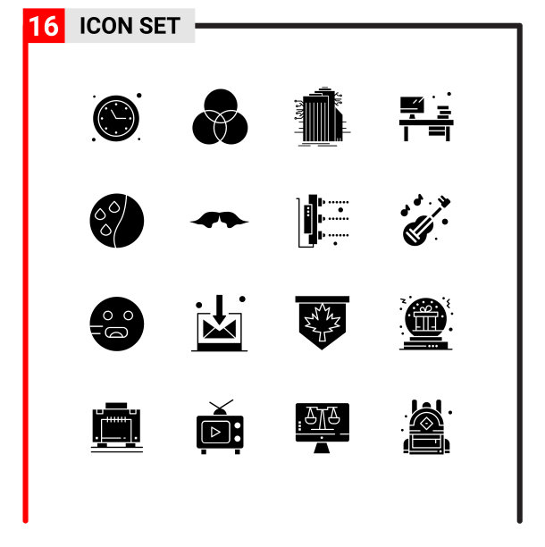 打包16个创意坚实的象形文字头发图片下载