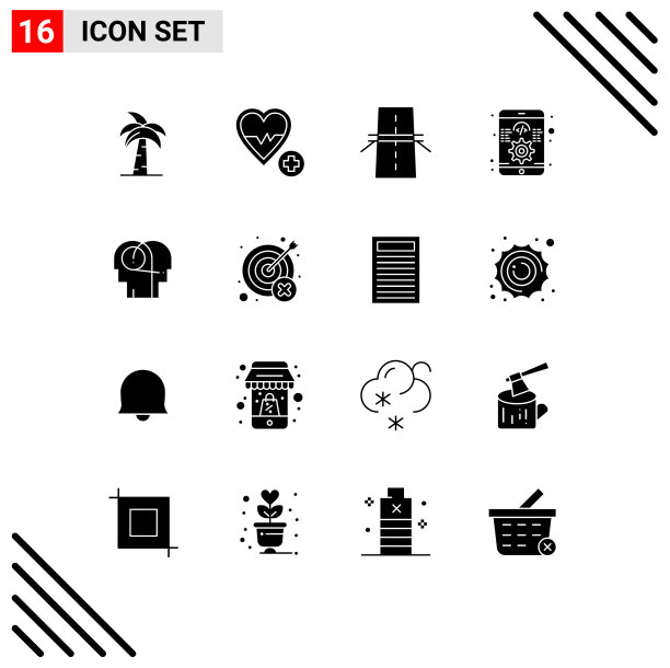 设置16个商业实体雕文包图片下载