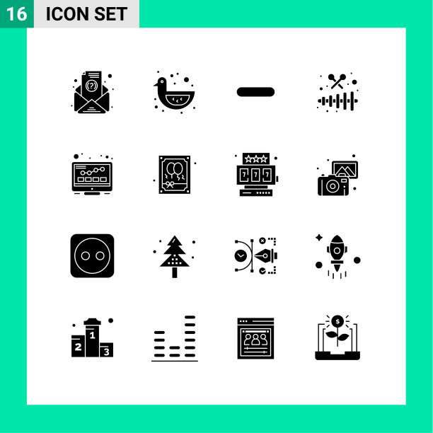 现代集16个立体象形文字和符号等图片下载