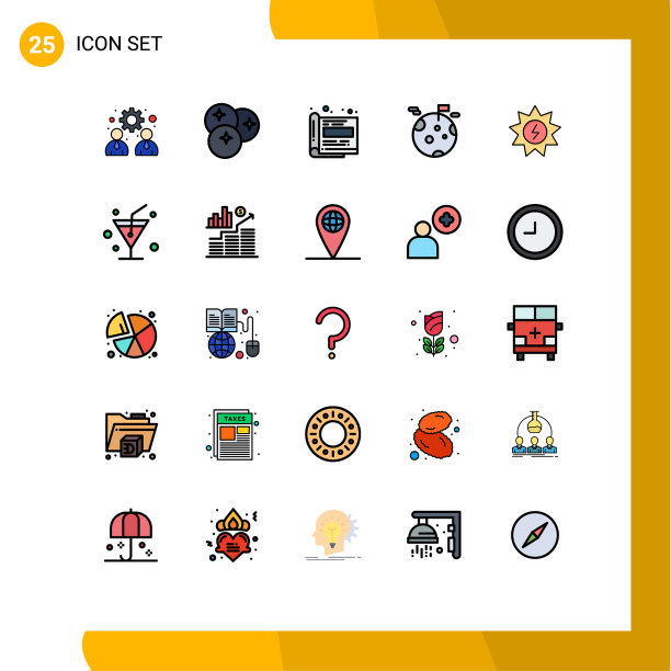 25填充线平面颜色的网站概念图片下载