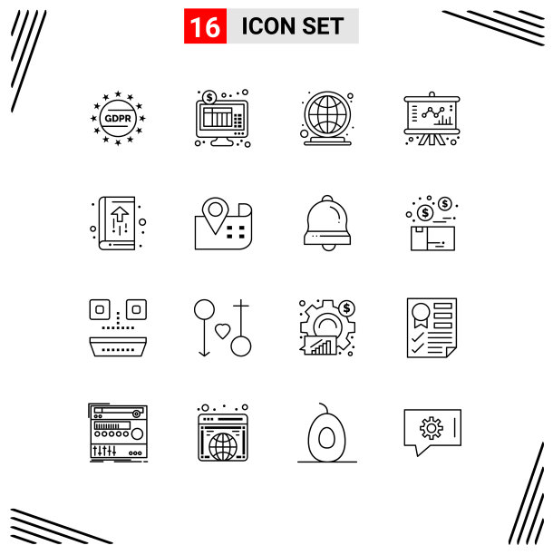 16大纲概念的网站，移动和应用程序图片下载