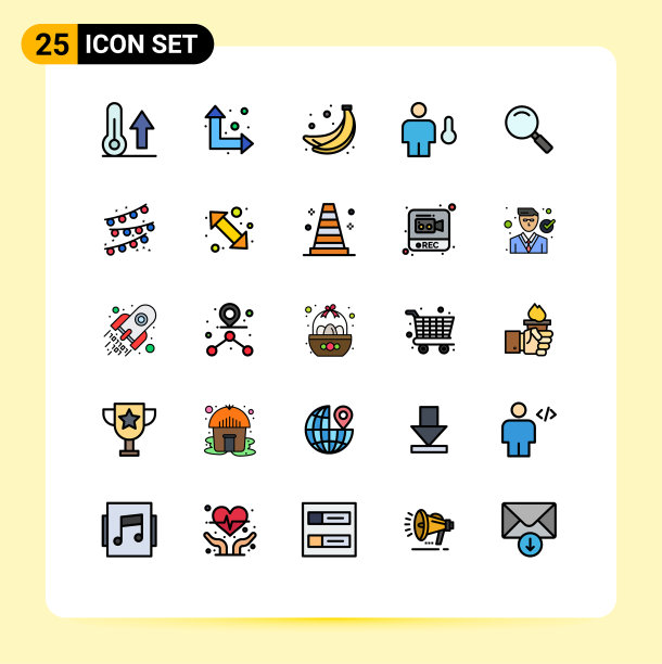 通用图标符号组25现代填充图片下载