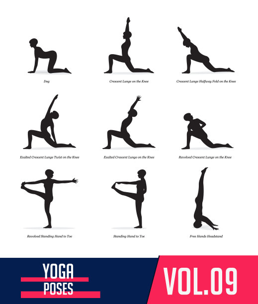 设置轮廓瑜伽姿势图片下载