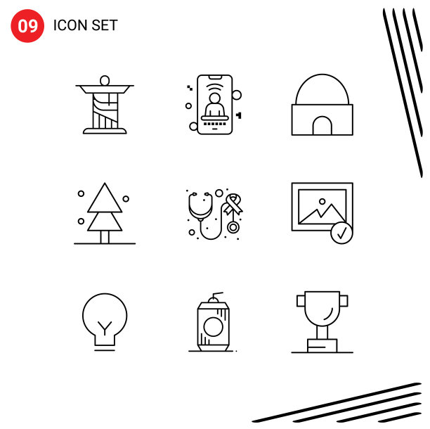 通用图标符号组9现代轮廓图片下载