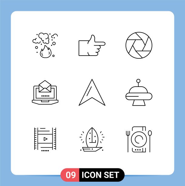 通用图标符号组9现代轮廓图片下载
