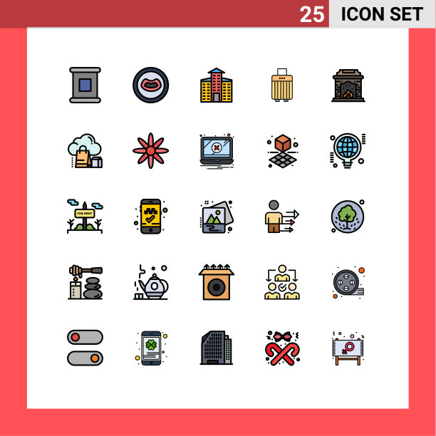 现代设置25填充线和平色图片下载