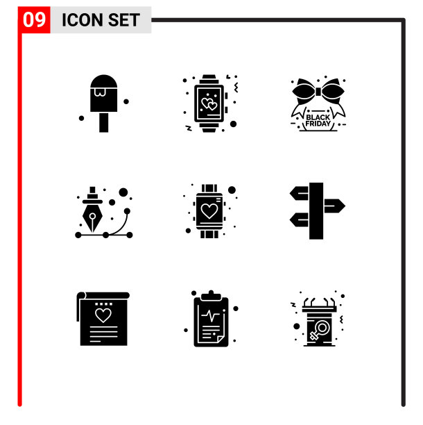 设置9个现代UI图标符号标志图片下载