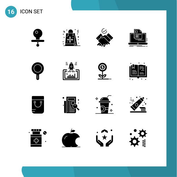 16 .用户界面实心字形包现代图片下载