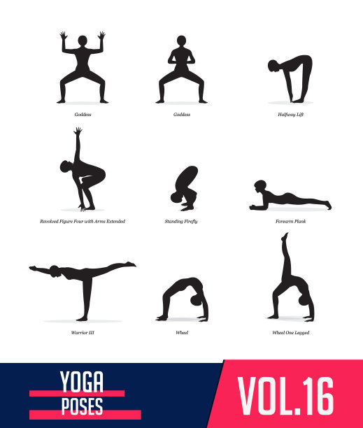 设置轮廓瑜伽姿势图片下载