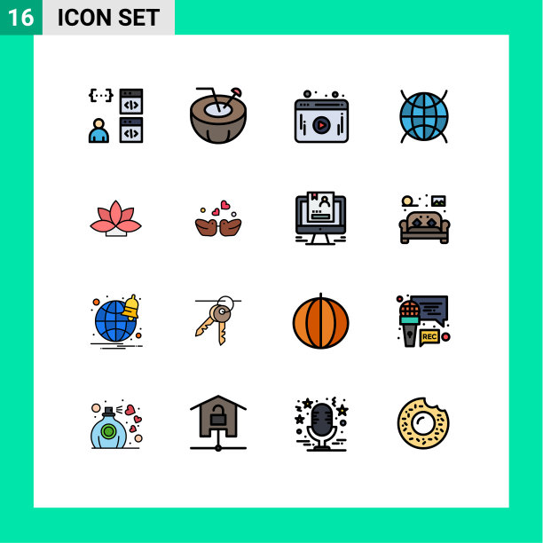 16 .用户界面平色填充线包图片下载