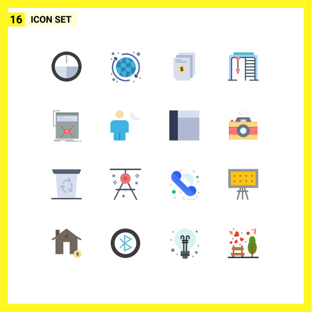 16种适用于网络和移动的通用平面颜色图片下载