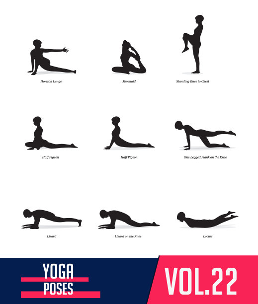 设置轮廓瑜伽姿势图片下载